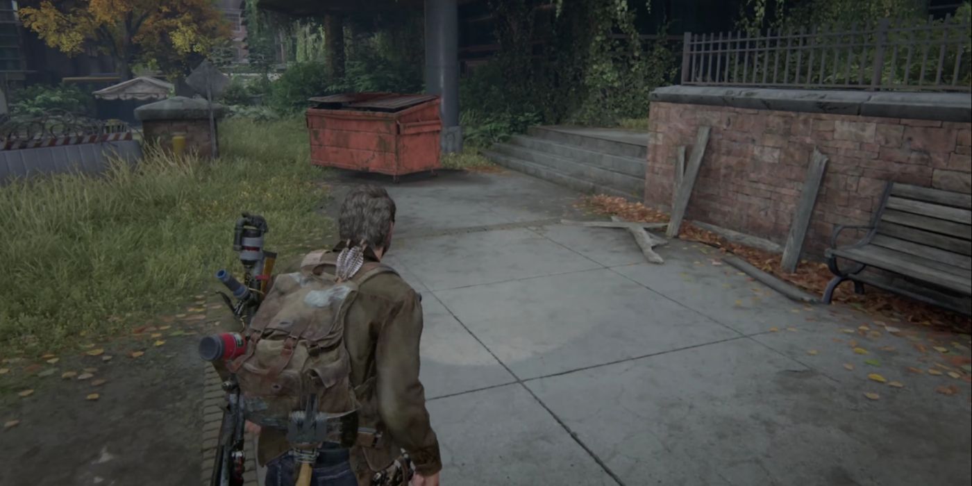 the last of us part 1 university orange dumpster