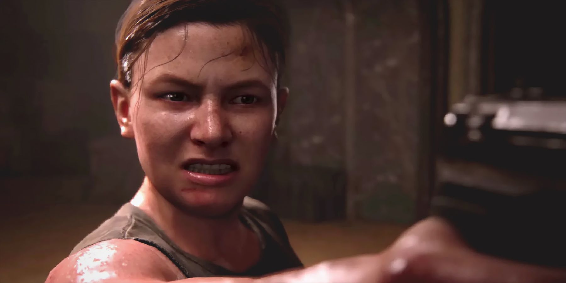 The Last of Us Part 2 grimacing Abby