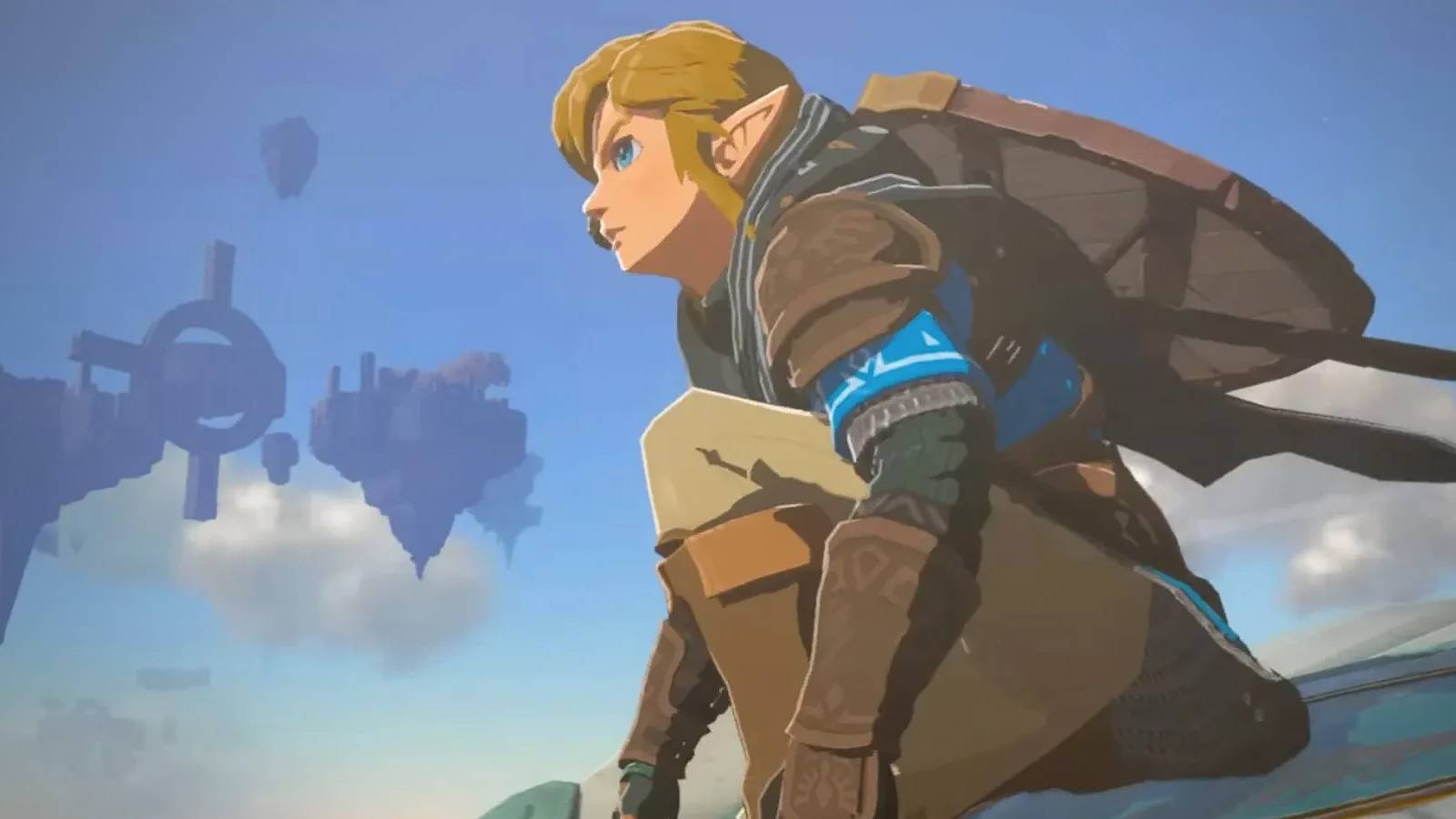 The Legend of Zelda Tears of the Kingdom crouched Link scouting