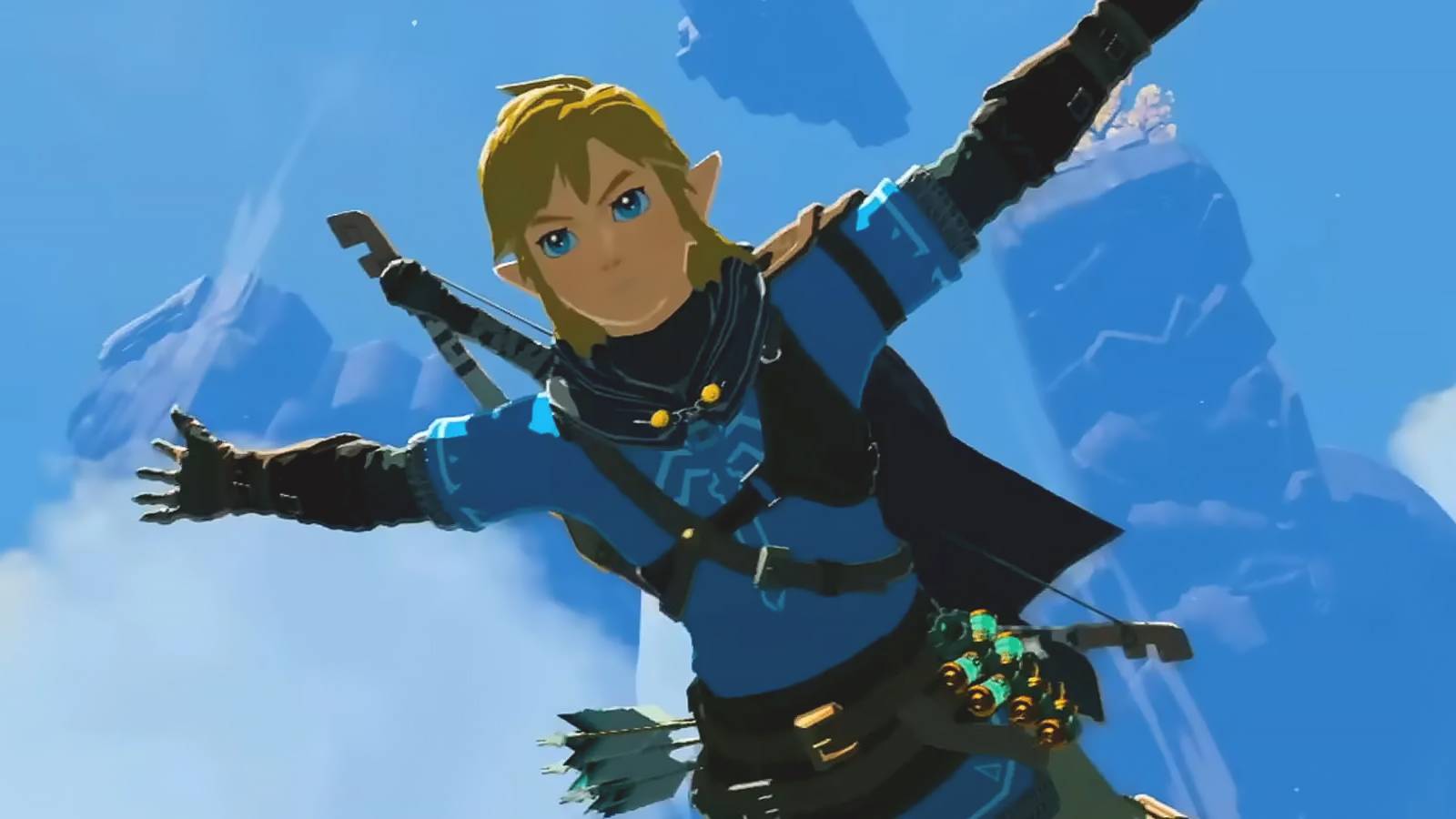 The Legend of Zelda Tears of the Kingdom Link freefall