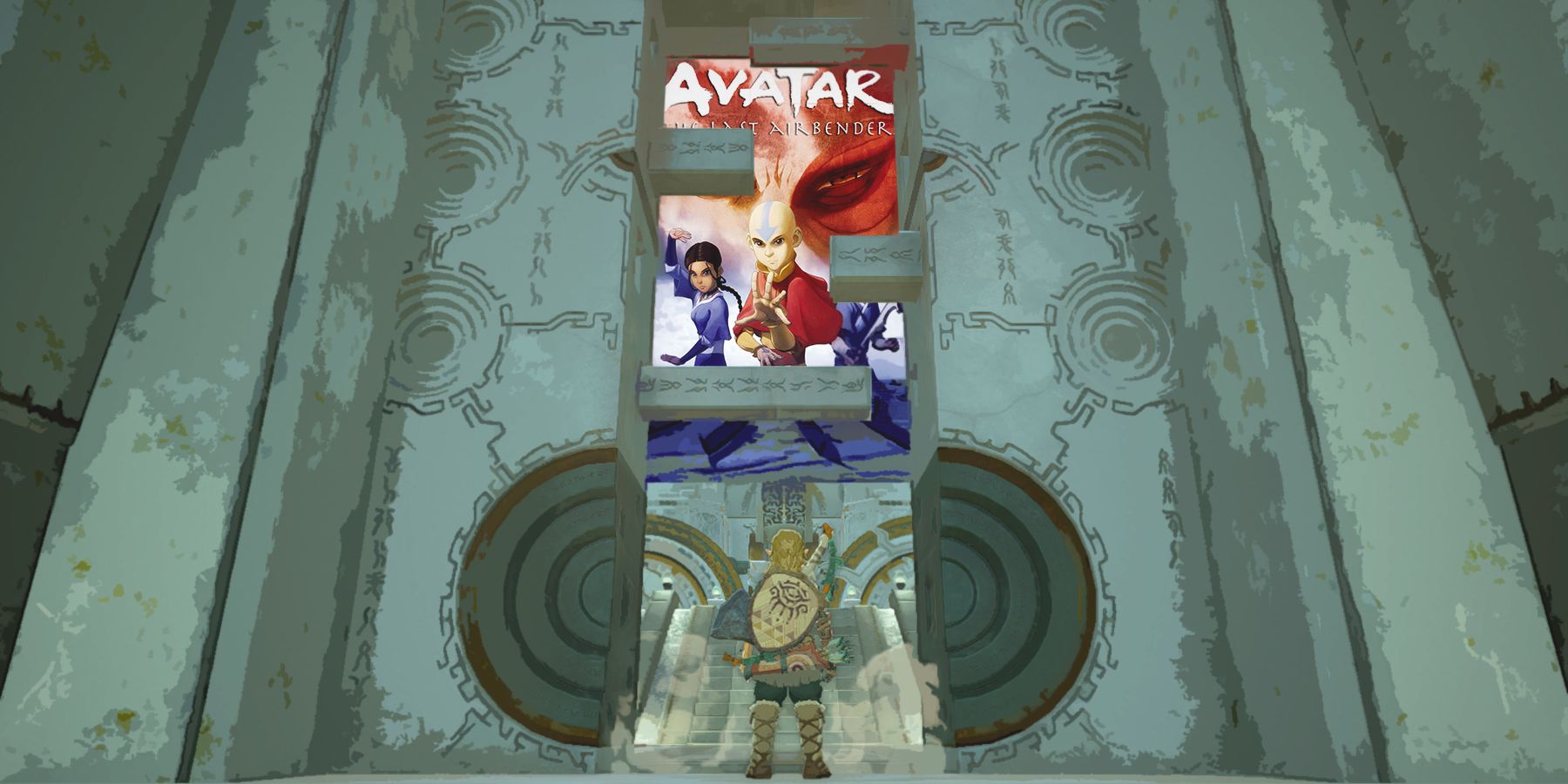 The Legend of Zelda Tears of the Kingdom TOTK Link and Avatar the Last Airbender cover art