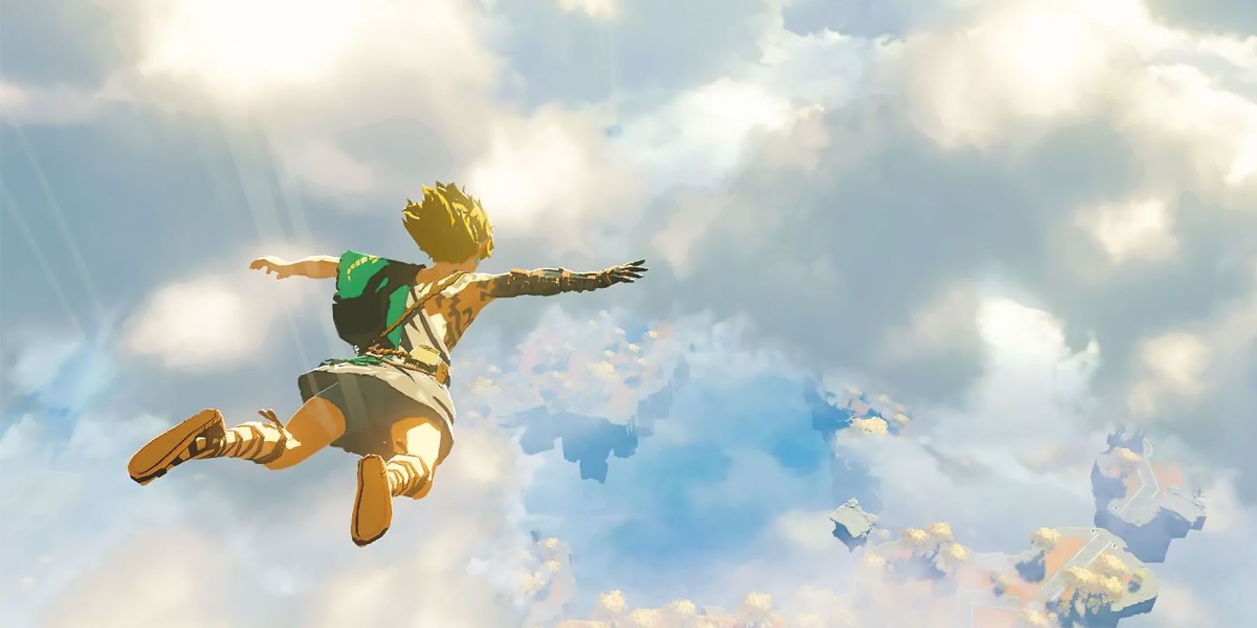 The Legend of Zelda Tears of the Kingdom TOTK Link skydiving