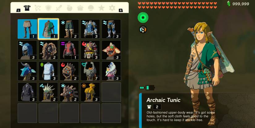 The Archaic Tunic armor piece in The Legend of Zelda: Tears of the Kingdom