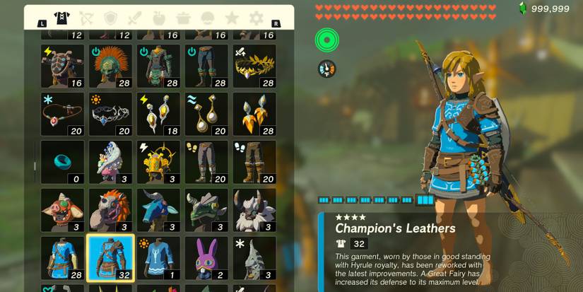 The Champion's Leathers armor piece in The Legend of Zelda: Tears of the Kingdom
