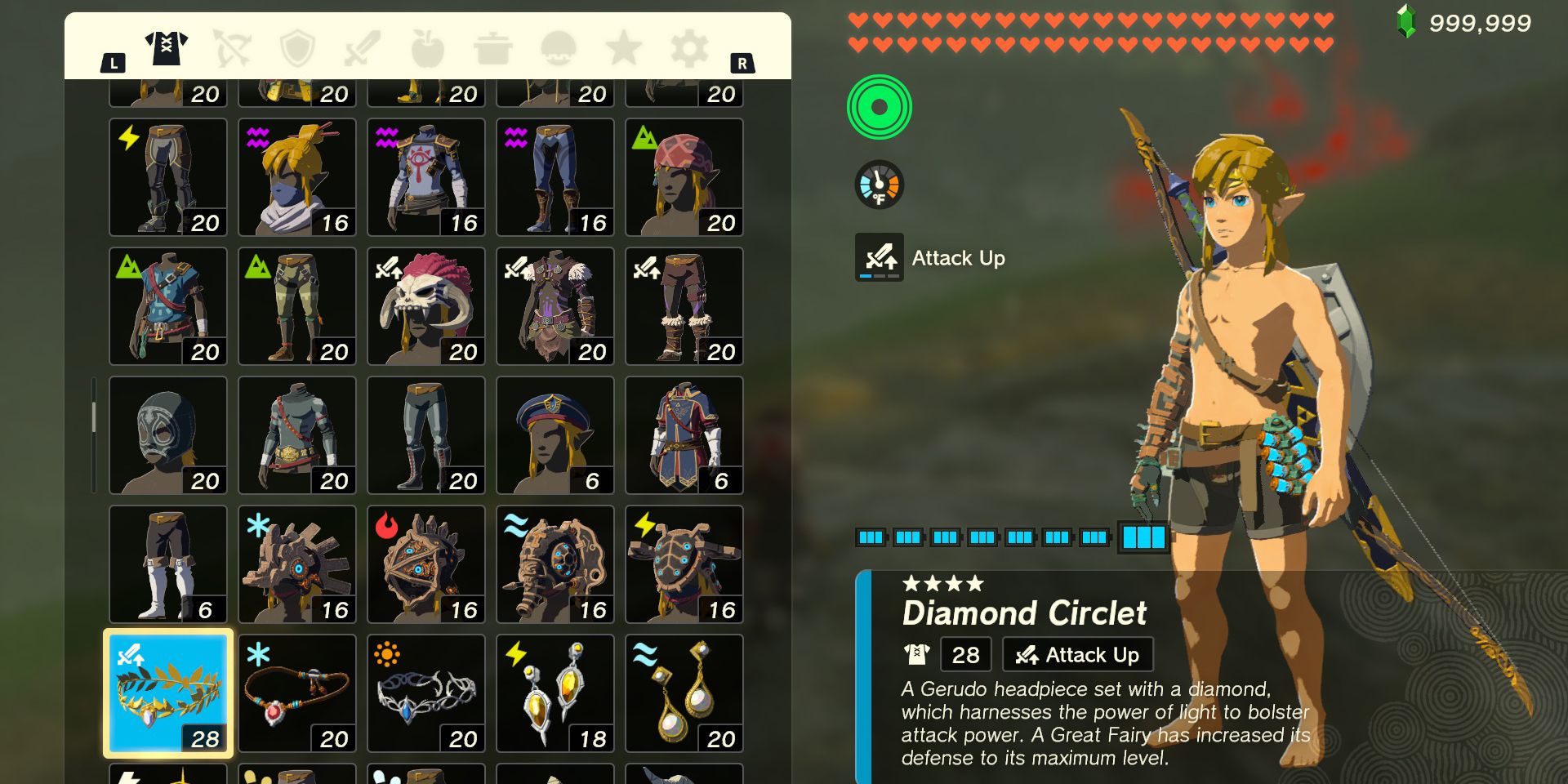 The Diamond Ring armor piece in The Legend of Zelda: Tears of the Kingdom