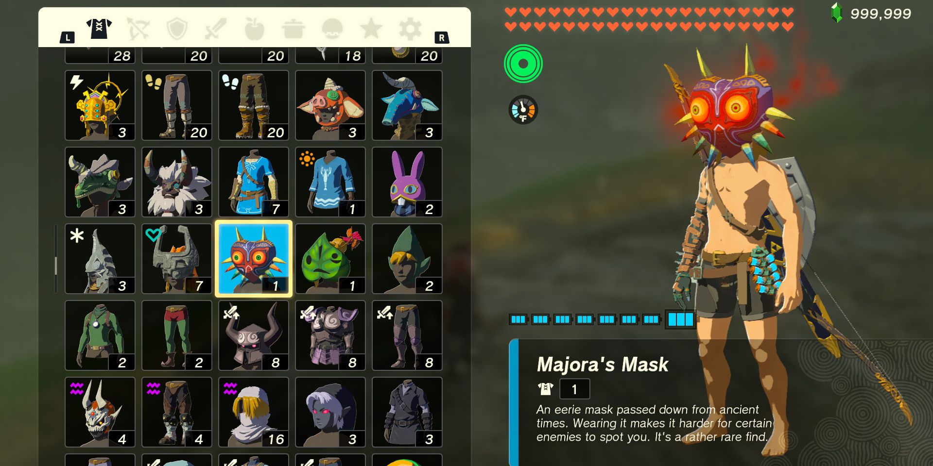 The Majora's Mask armor piece in The Legend of Zelda: Tears of the Kingdom