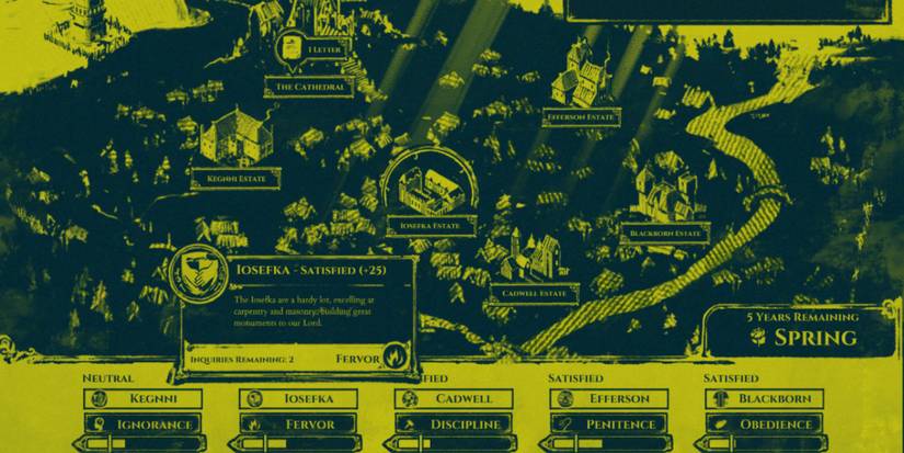 The map of different places in The Shrouded Isle