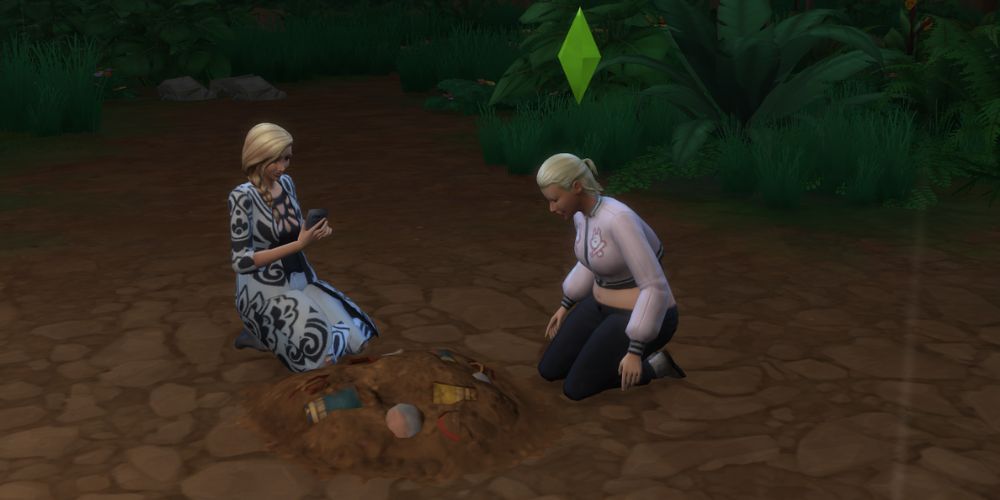 the sims 4 sims digging