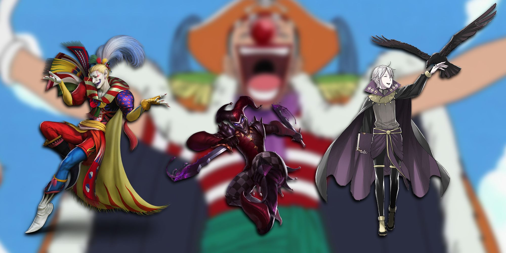 Three Examples Of Chaotic Joker-type Characters Across Both Video Games and Anime