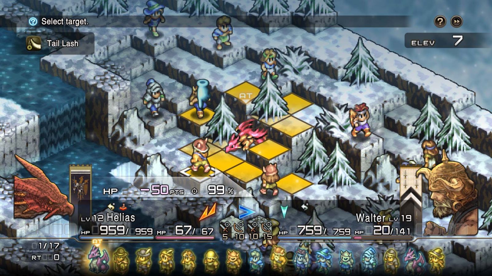 player's units battling a dragon
