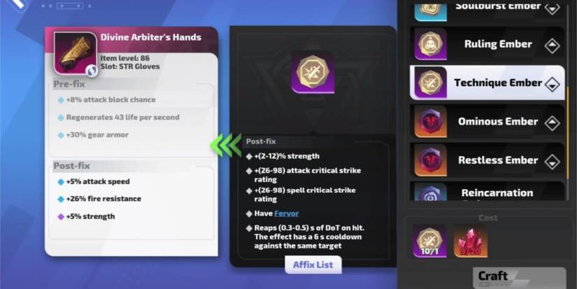 torchlight infinite embers