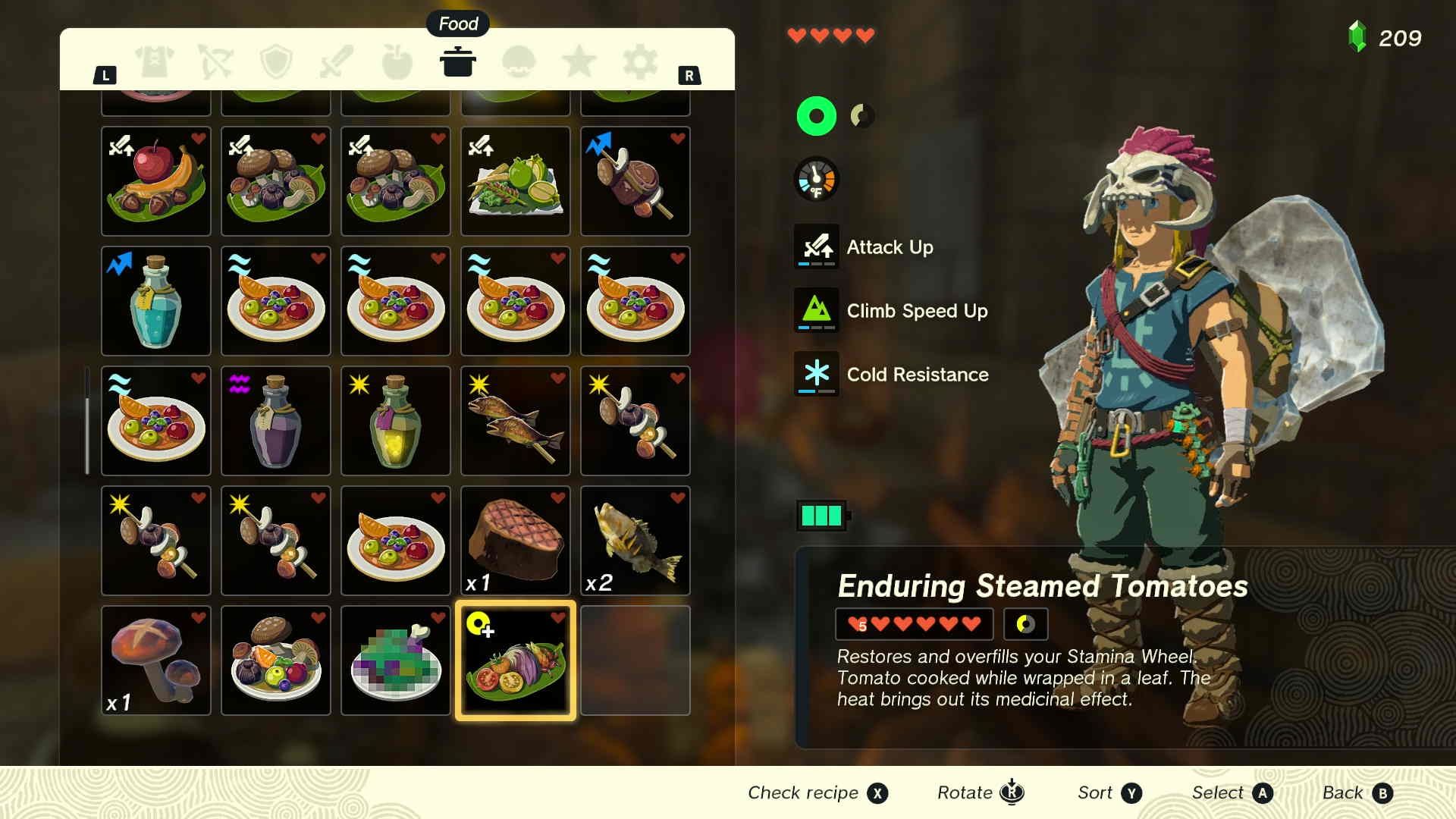 How to Make Stamina Food and Elixirs in Zelda: Tears of the Kingdom