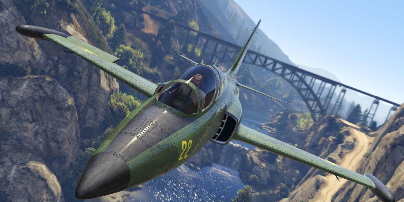 Trevor flying in Grand Theft Auto 5