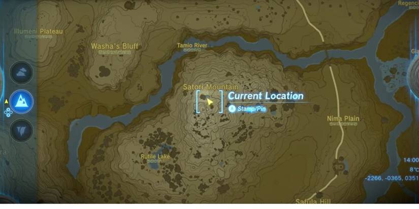 marked cherry blossom tree's location totk