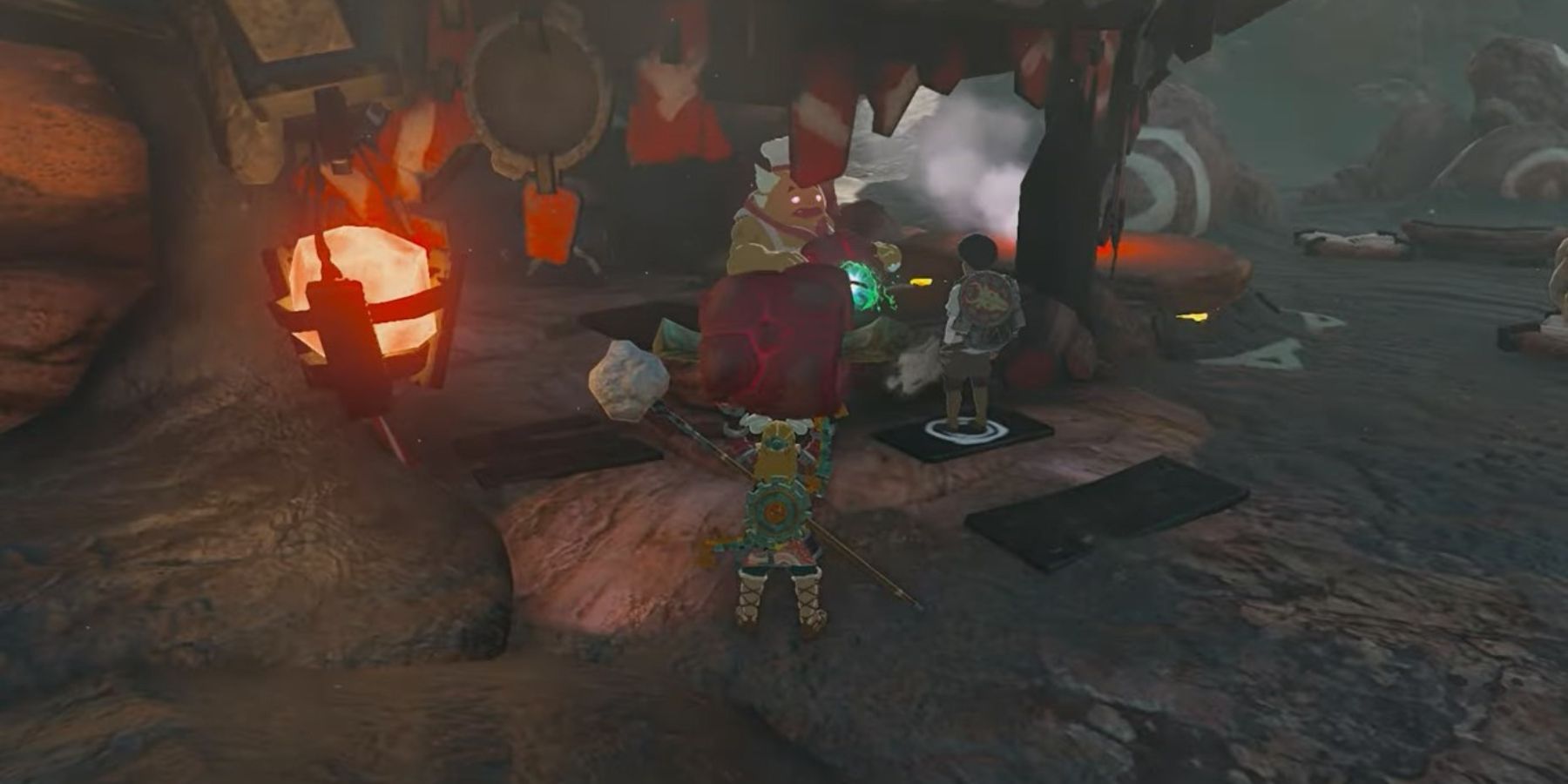link carrying the marbled rock roast totk
