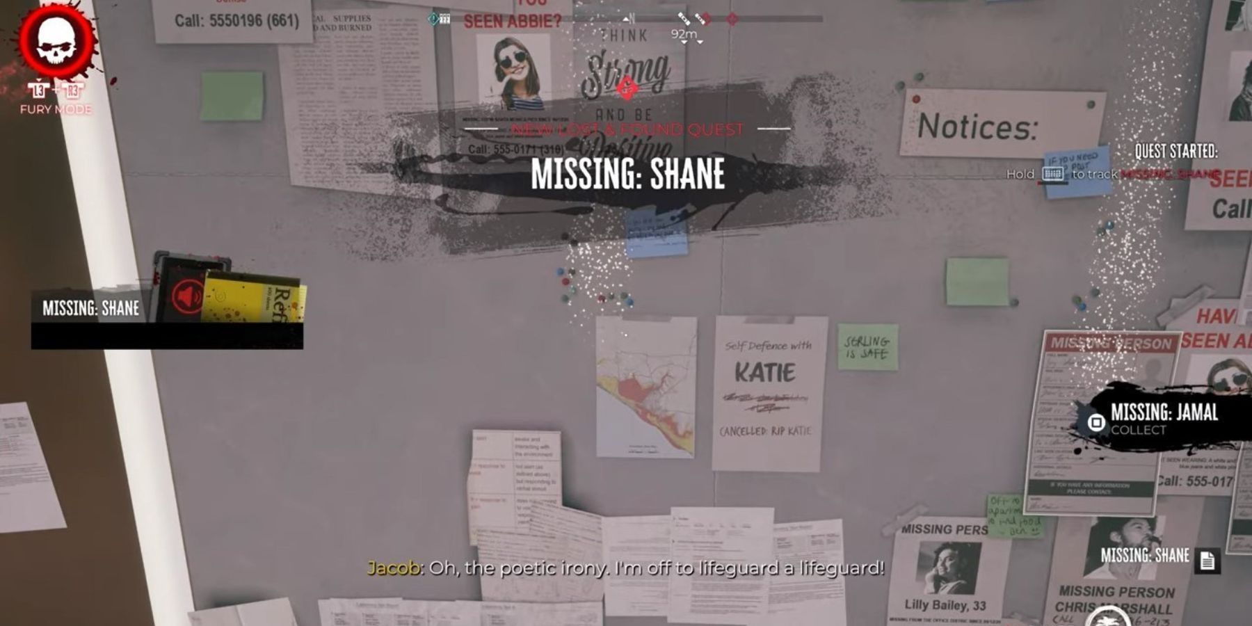 missing shane poster in sterling hotel dead island 2