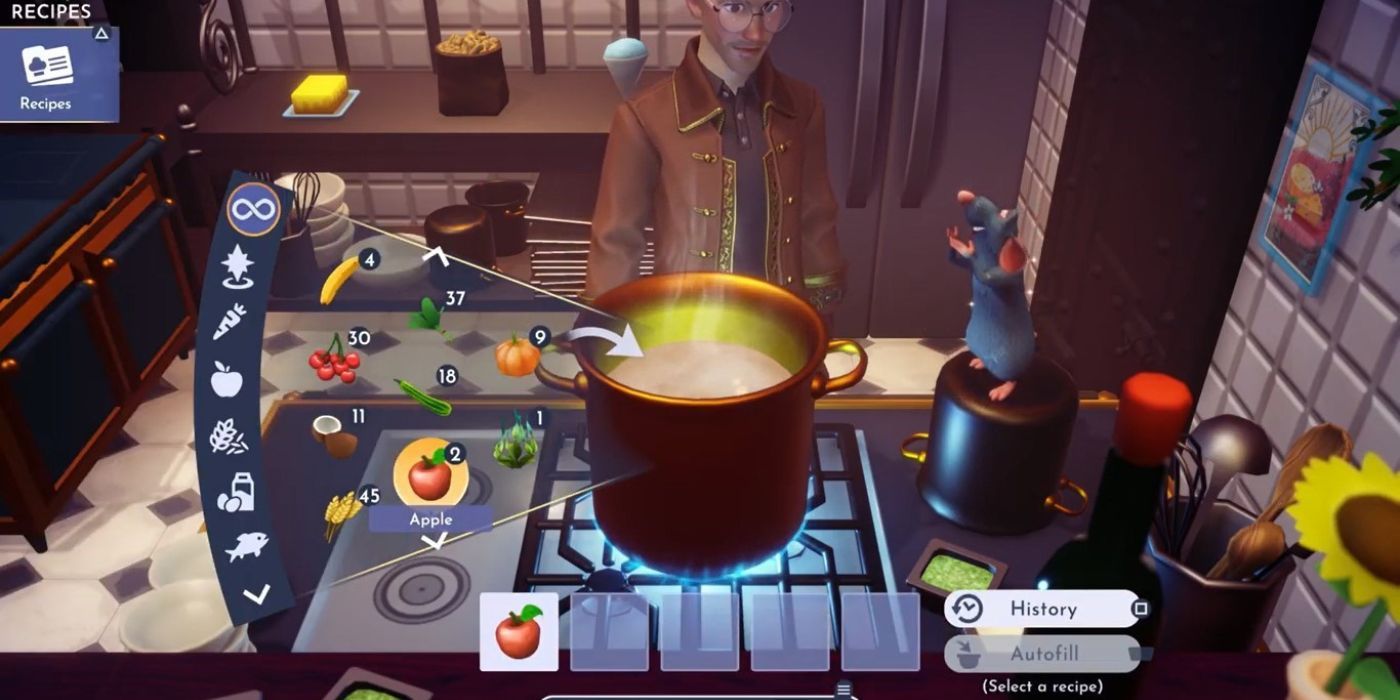 making caramel apples in disney dreamlight valley