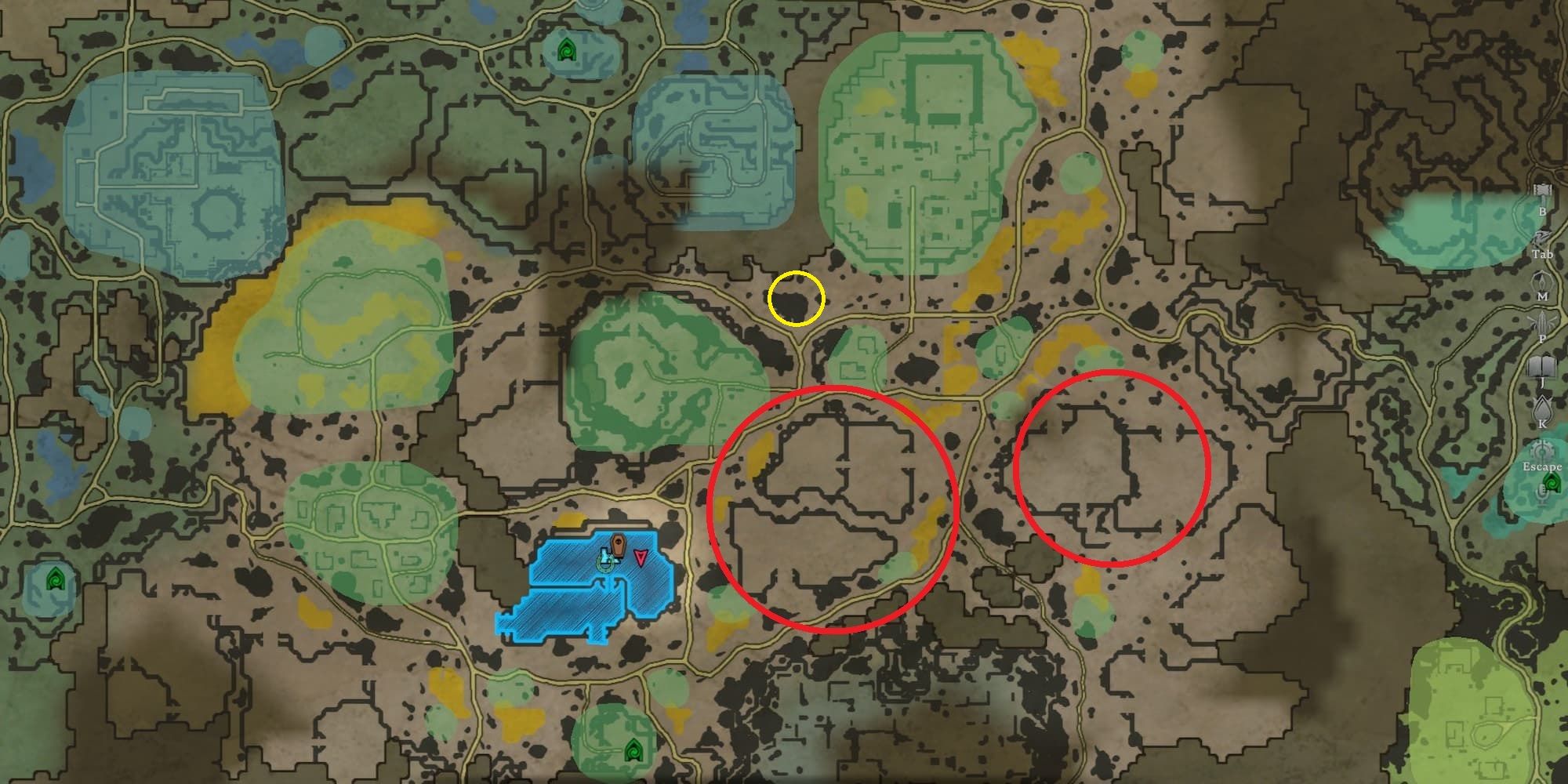 Southern Gloomrot base locations in V Rising 