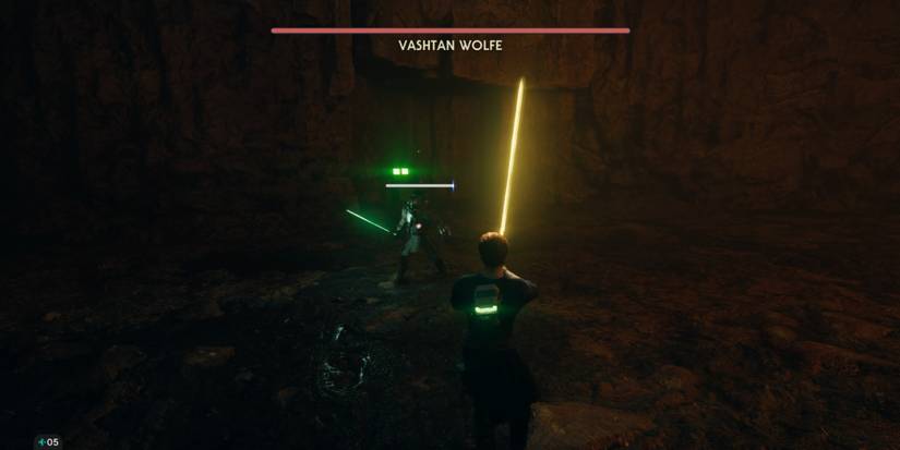 Cal fights Vashtan Wolfe in Star Wars Jedi: Survivor