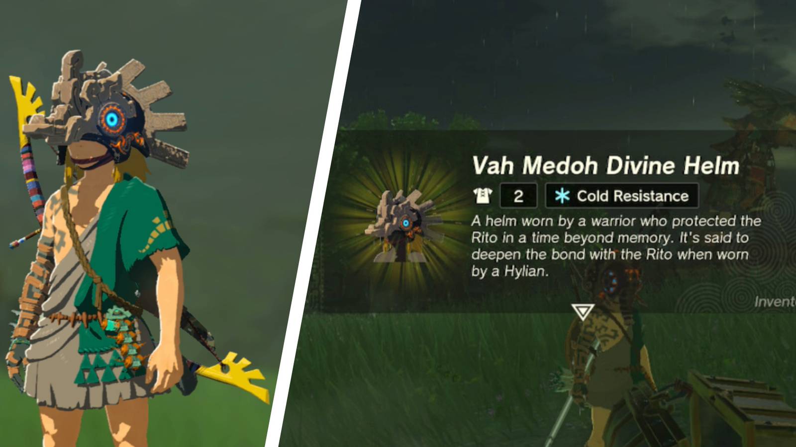 zelda tears of the kingdom vah medoh divine helm