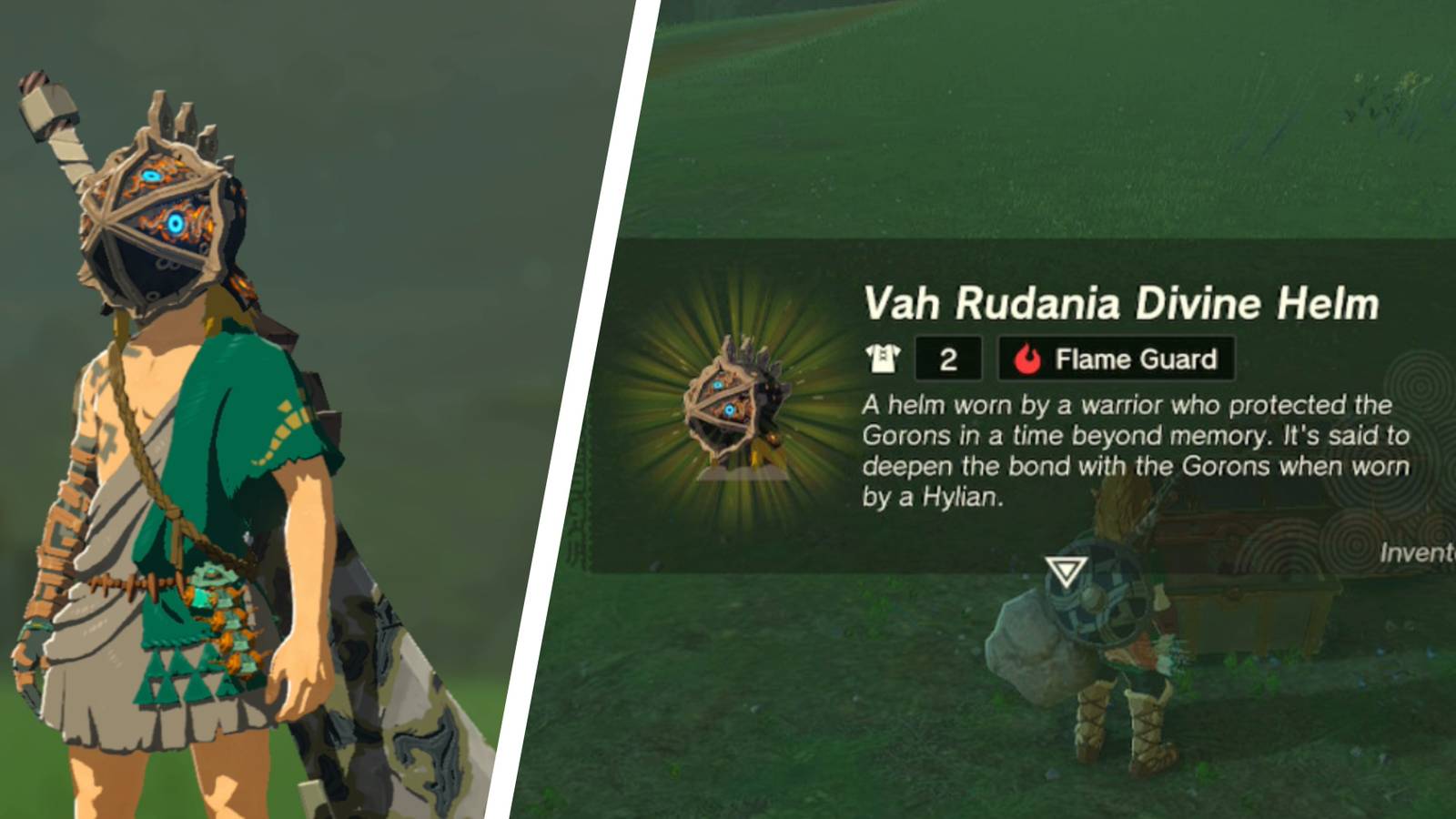 zelda tears of the kingdom vah rudania divine helm 
