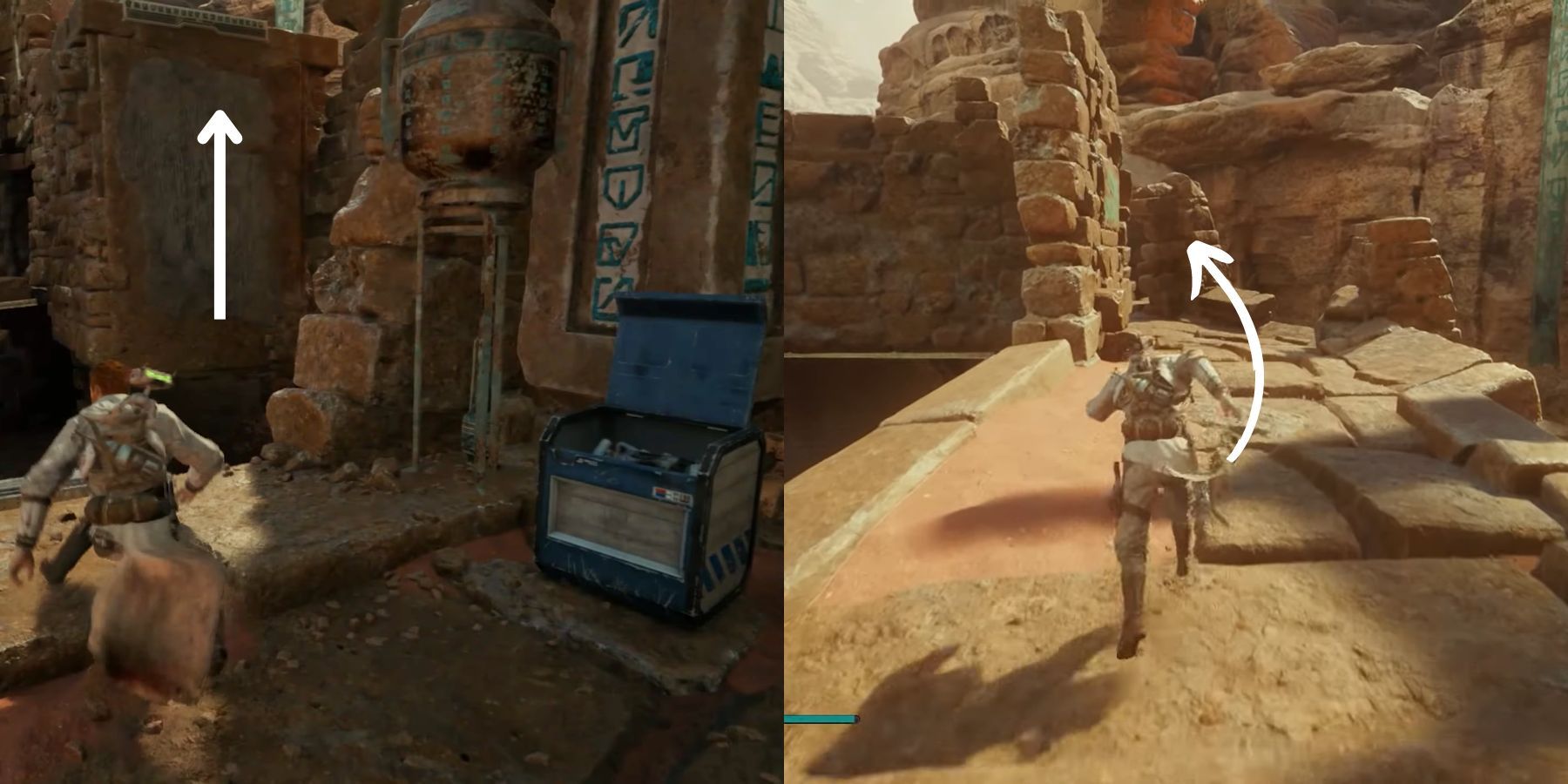 image showing the location of wanderer pants colors in jedi survivor.