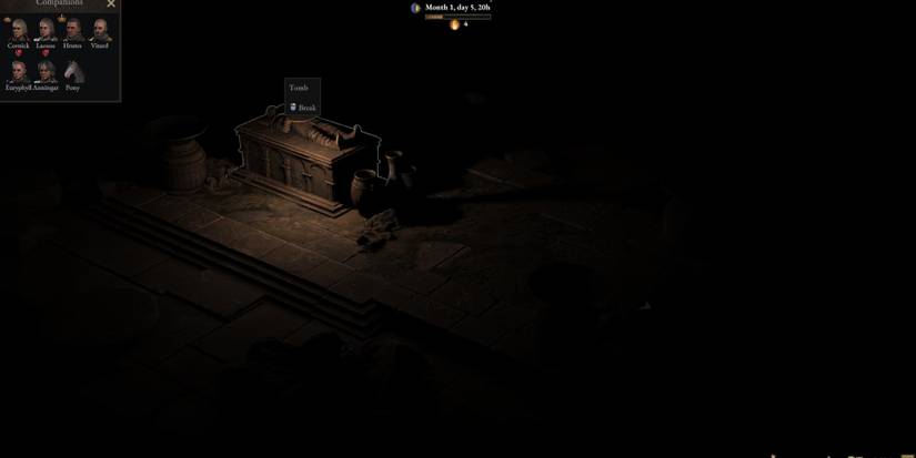 Tiltren Tomb's main chamber in Wartales