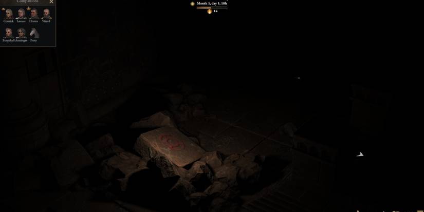 The red rune in Tiltren Tomb in Wartales