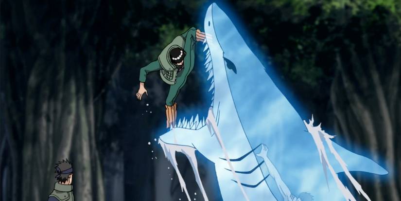 Water Release Water Shark Bullet Technique jutsu in Naruto