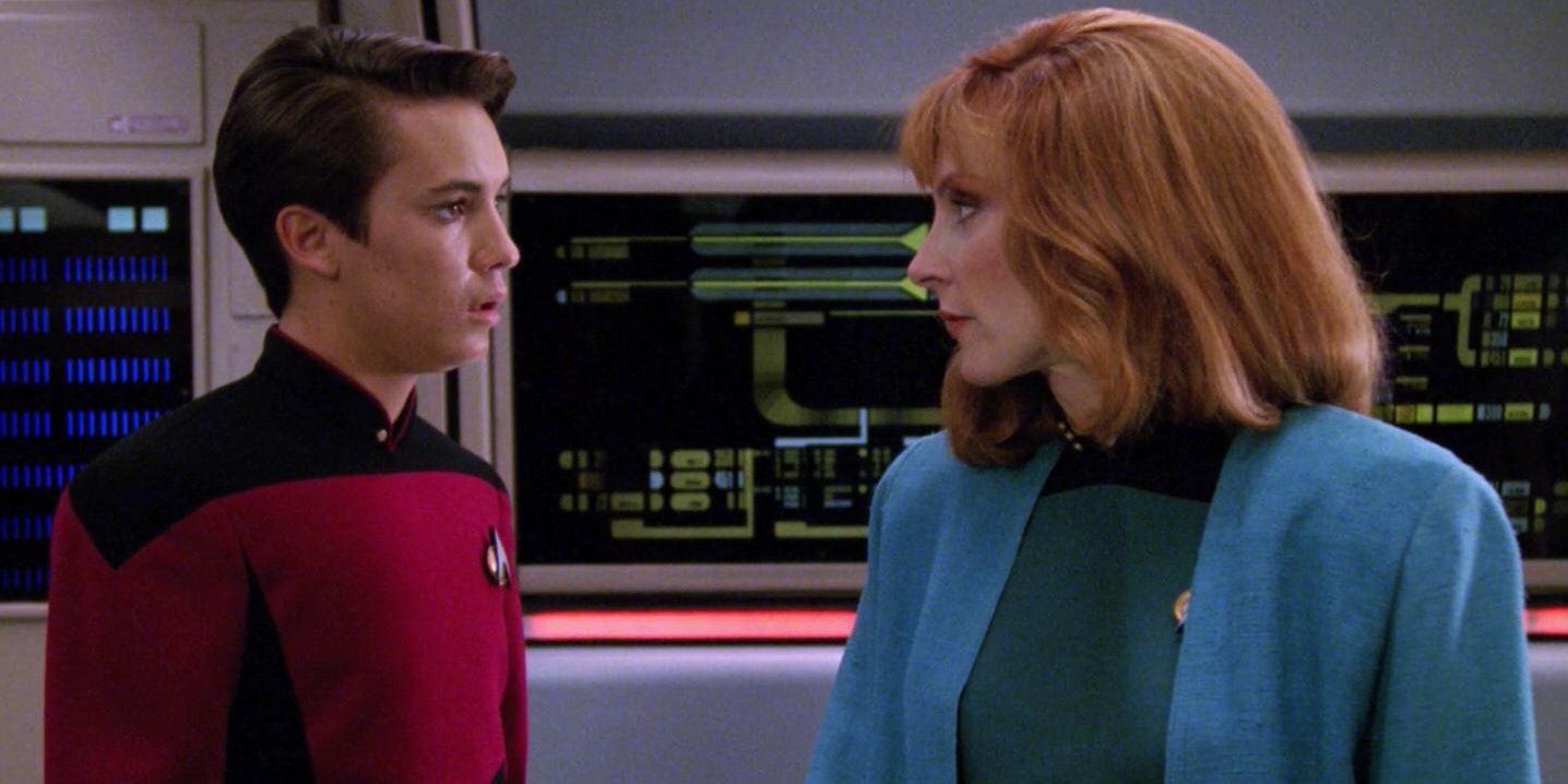 Wesley and Beverly Crusher in Star Trek: The Next Generation