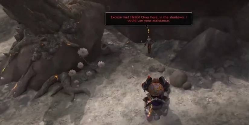World Of Warcraft Shadowlands Laurent Behind Rock