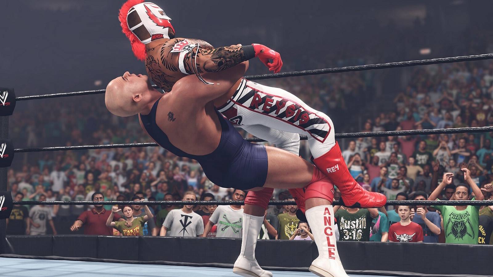 wwe 2k23 kurt angle german suplex rey mysterio