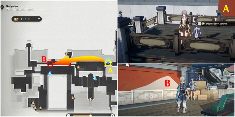 xianzhou loufu the seven errors of cycranes hidden quest location in honkai star rail