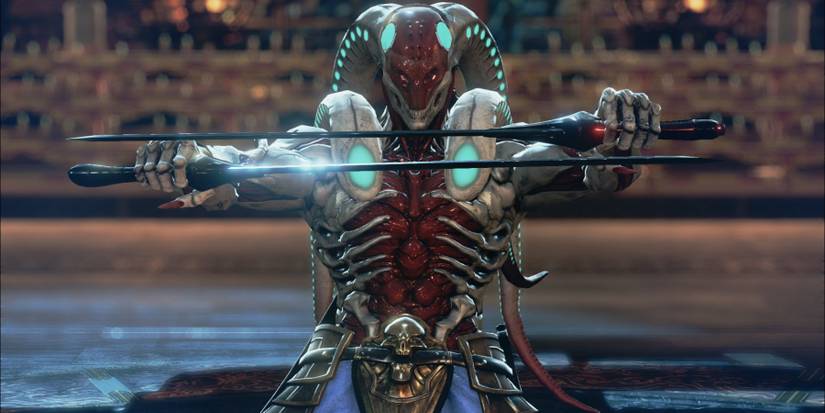 Yoshimitsu preparing for battle