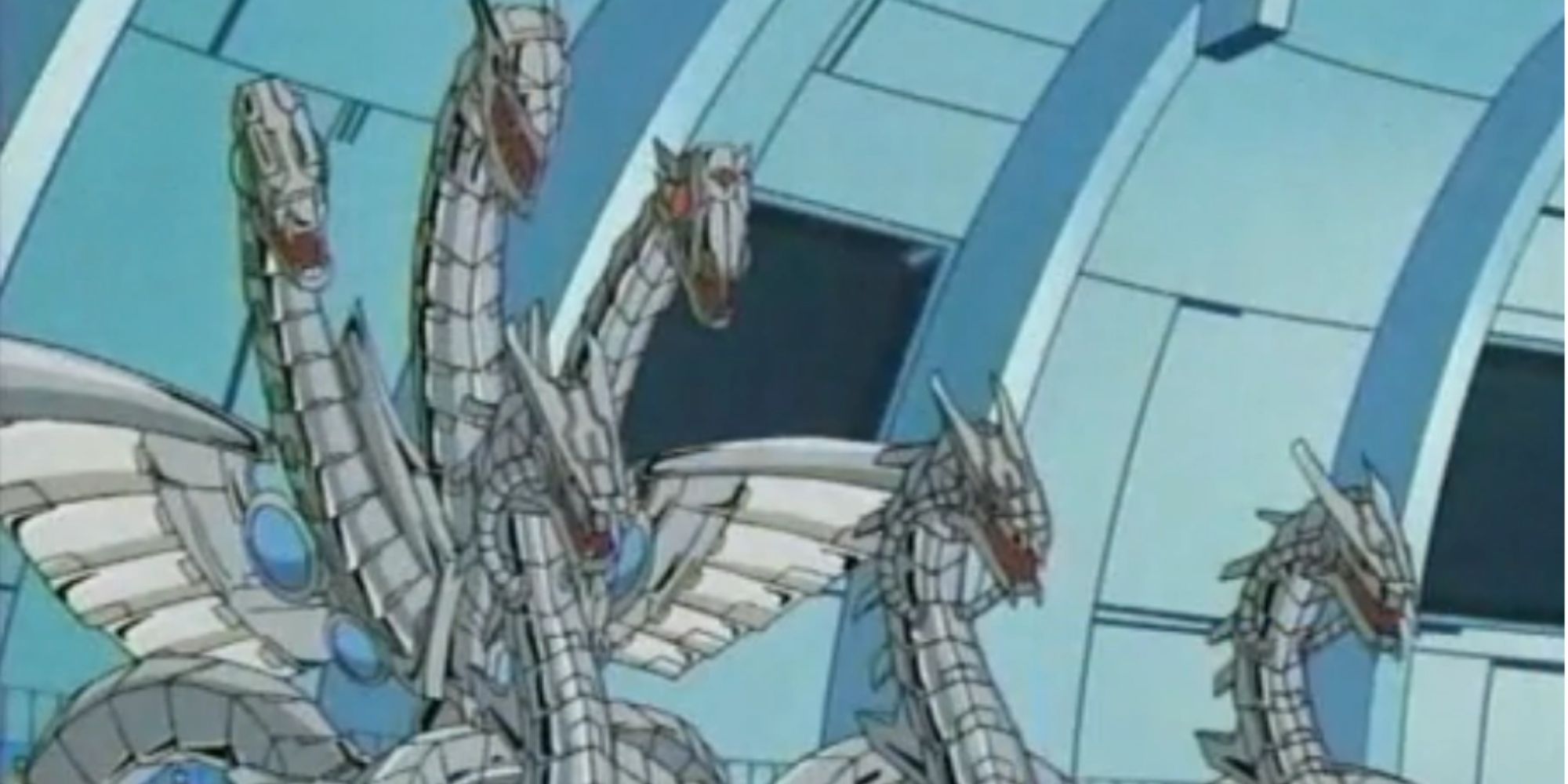 The Cyber Dragon monsters from Yu Gi Oh