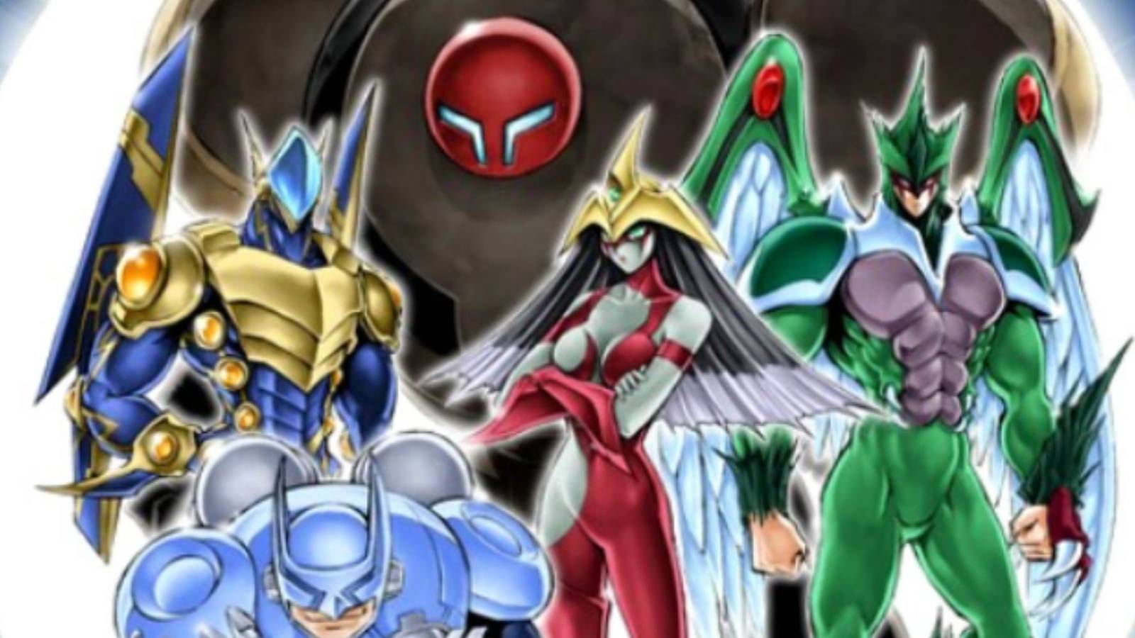 The Elemental Heros from Yu Gi Oh