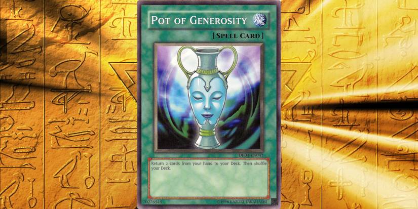 The Pot of Generosity spell card from Yu Gi Oh
