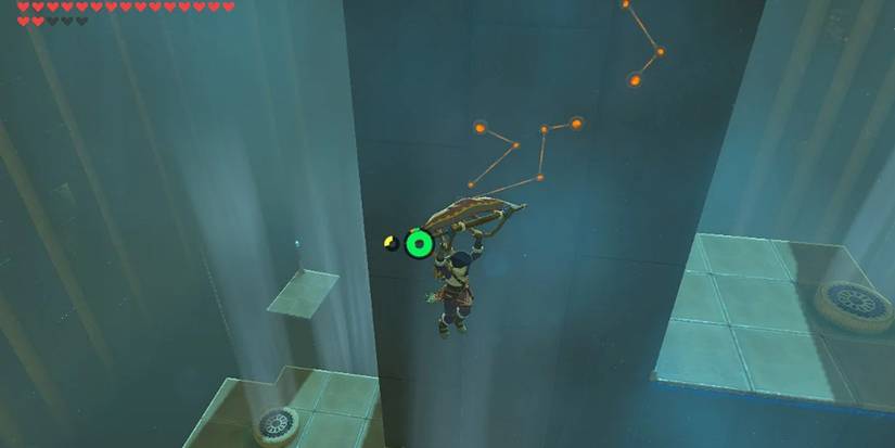 Zelda Breath of the Wild Noe Rajee shrine paragliding through wind gust