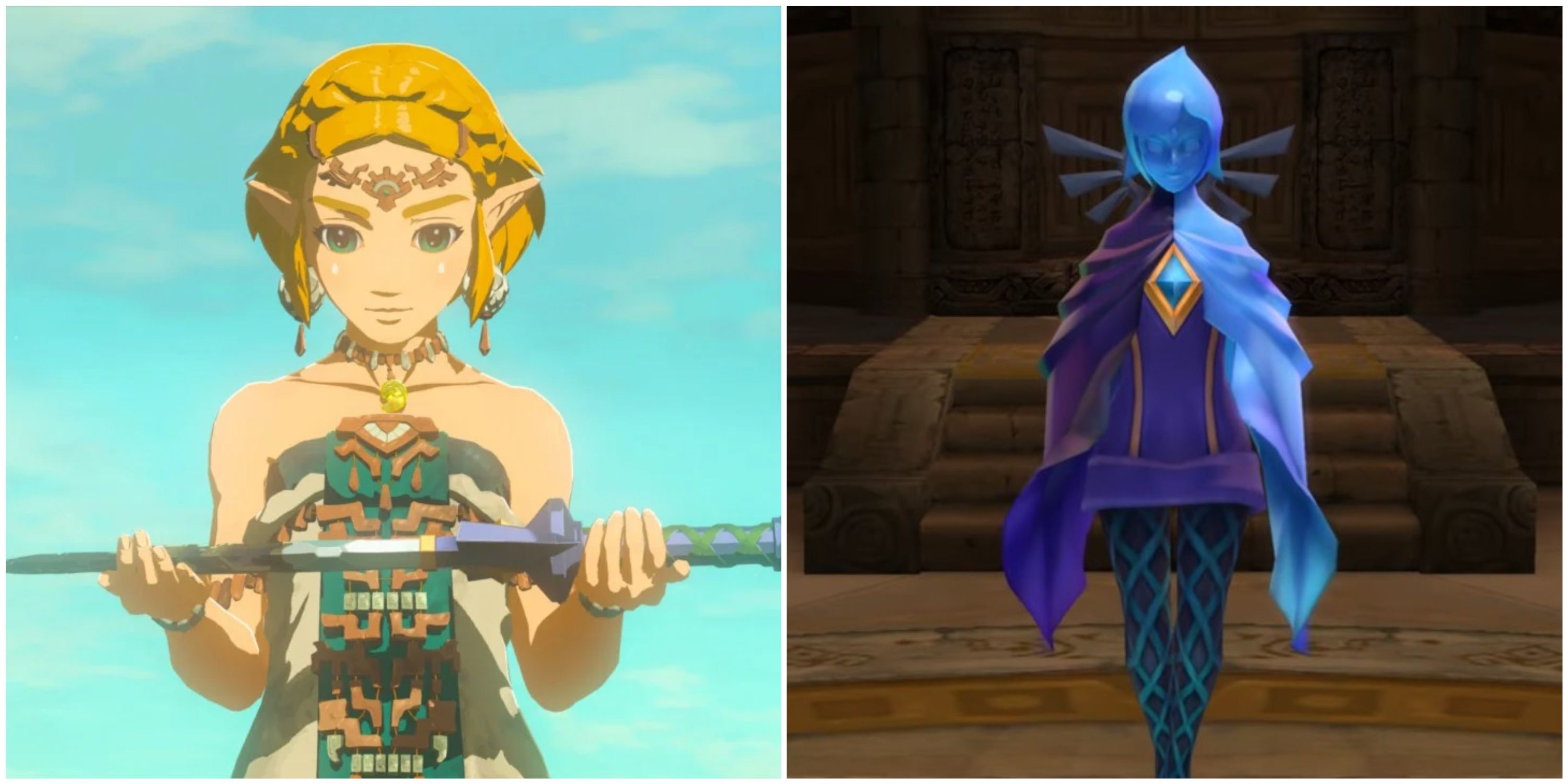 Zelda in The Legend of Zelda: Tears of the Kingdom and Fi in Skyward Sword