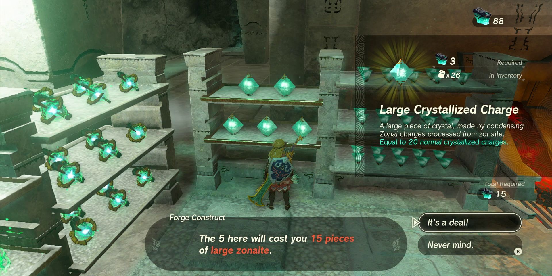 The Legend of Zelda: Tears of the Kingdom - How to Restock Forge Constructs  (How to Get More Crystallized Charges)