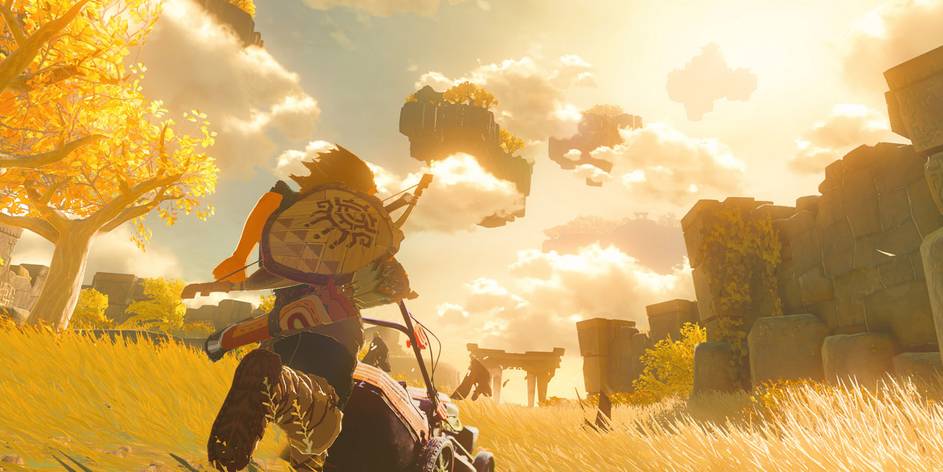 Un jugador de Zelda: Tears of the Kingdom construye una segadora funcional en el juego.