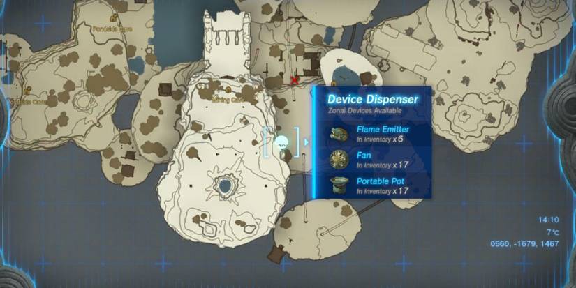 zelda tears of the kingdom zonai device dispenser location
