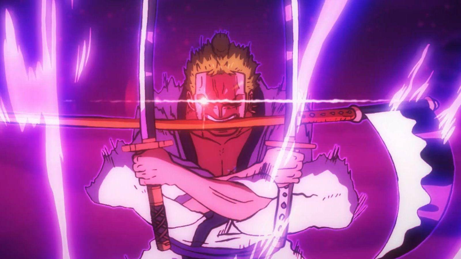 Zoro uses Purgatory Oni Giri