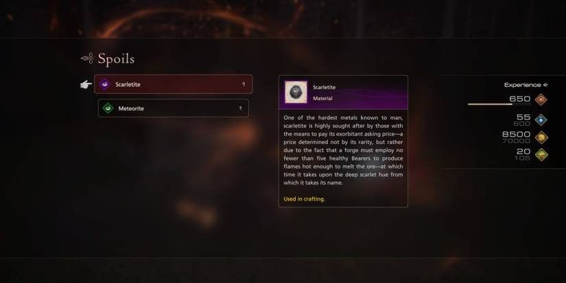 Scarletite and Meteorite materials in Final Fantasy 16