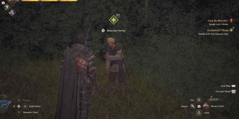 Clive faces the Wounded Tanner, Kamil, in Final Fantasy 16