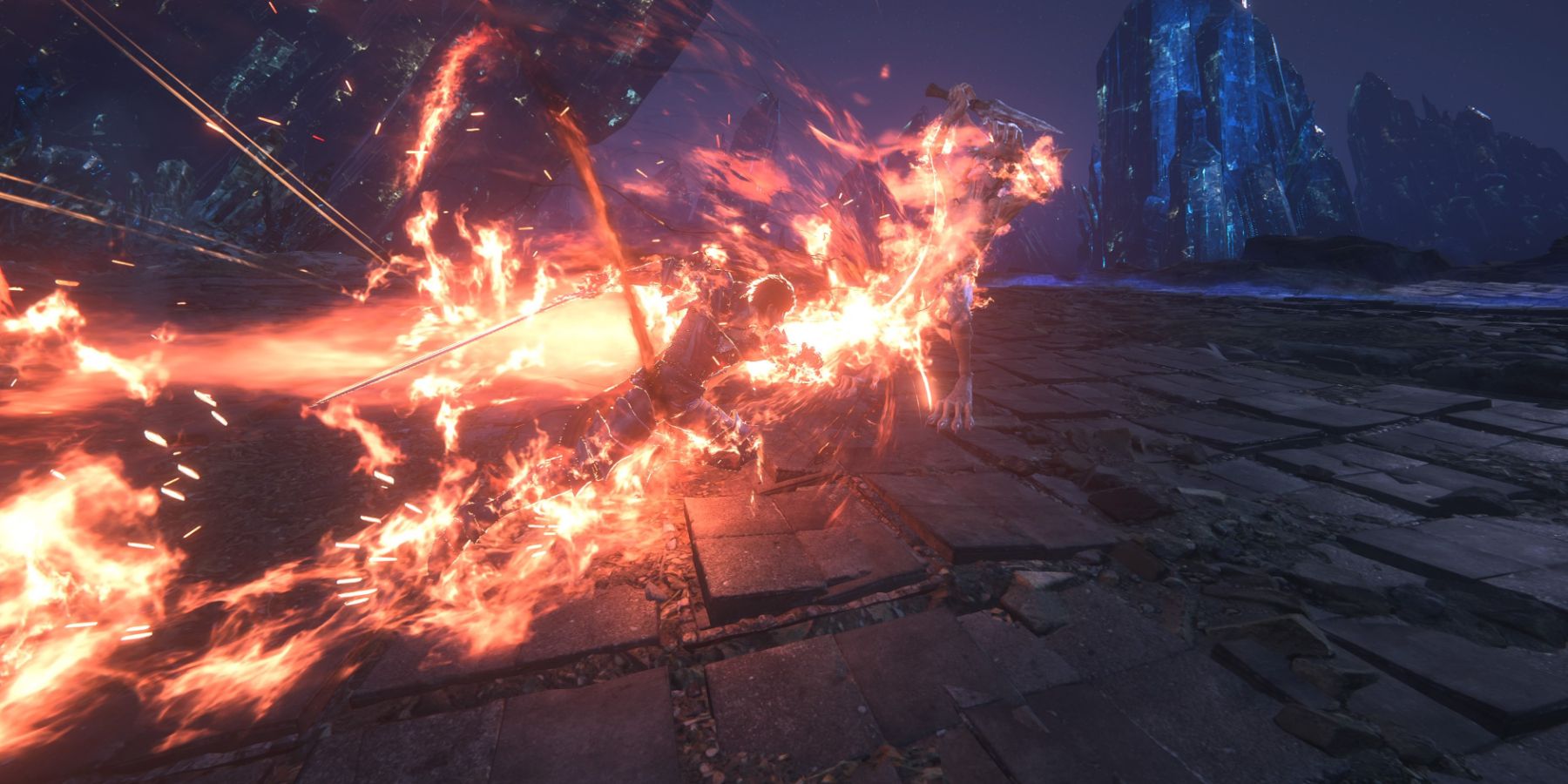 Clive activated the Ignition Ifrit ability in Final Fantasy 16