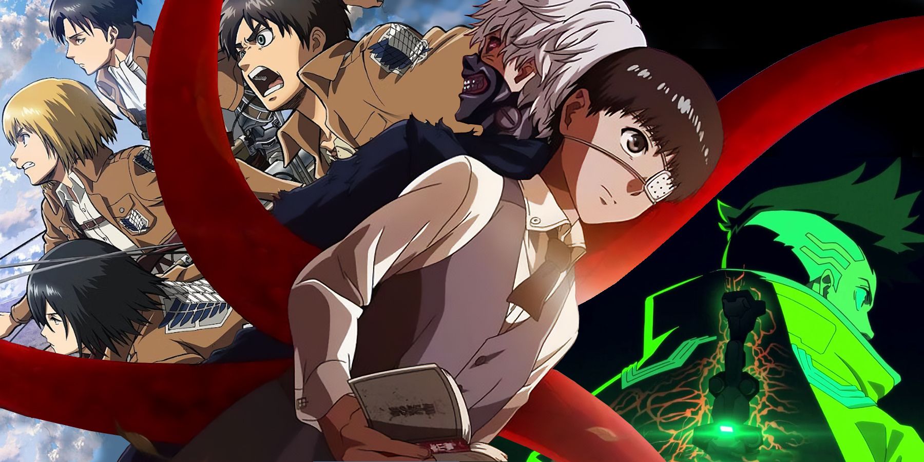 CyberPunk Edgerunners, Tokyo Ghoul, and Attack on Titan are 18 kick ass anime that are non-stop action