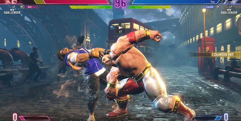 Zangief headbutting Luke