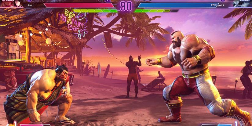 E. Honda sizing up Zangief