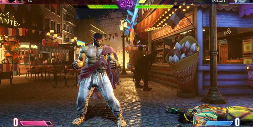 Ryu winning a round against Dee Jay